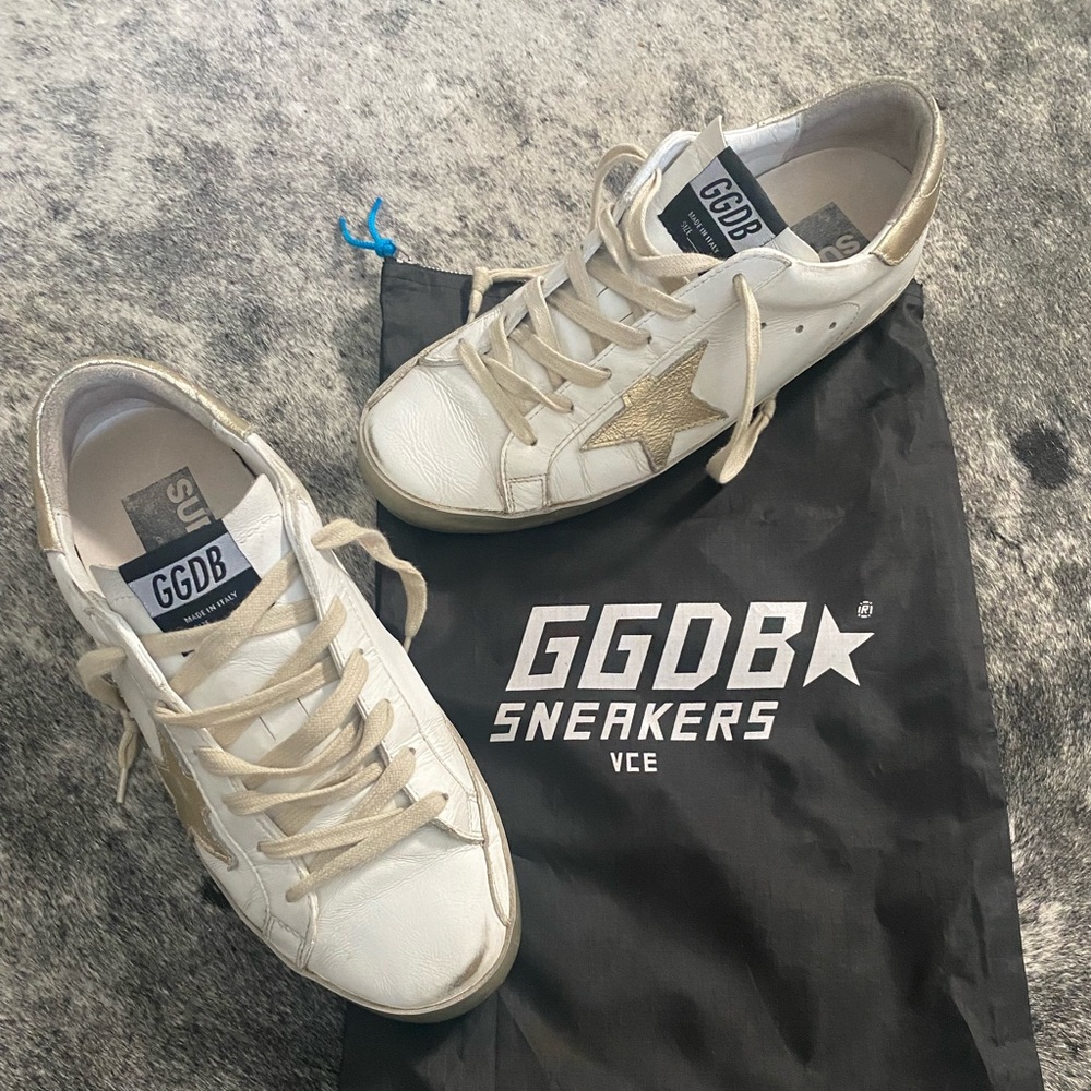 Auth. Golden Goose Superstar Sneakers, 38